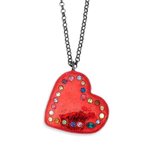 Red Large Heart Charm