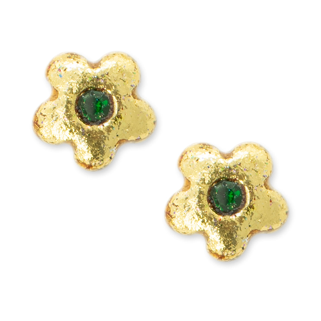 Gold Flower Studs