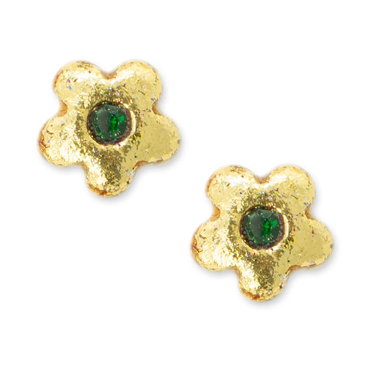 Gold Flower Studs