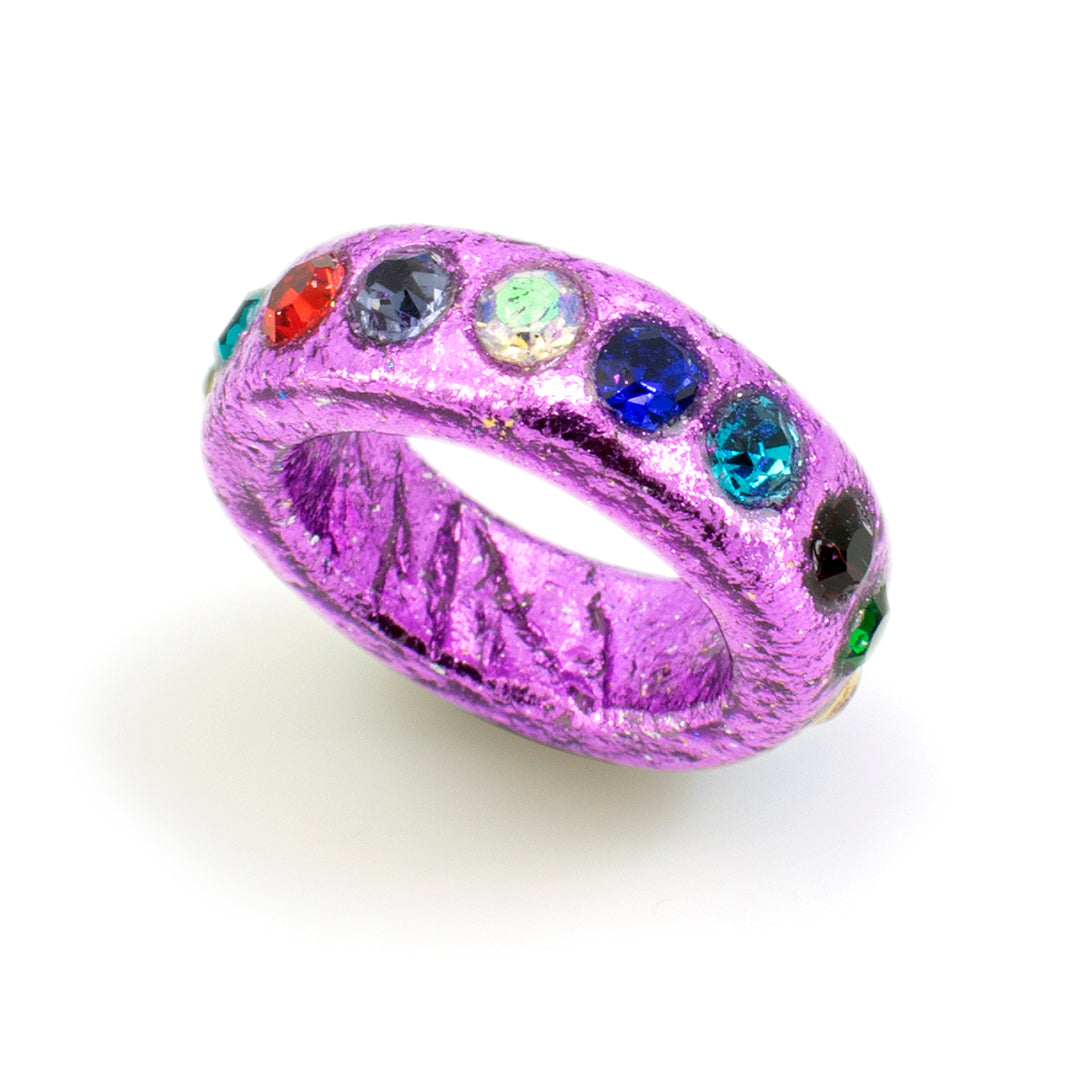 Lilac Thin Infinity Ring - Size 6.75