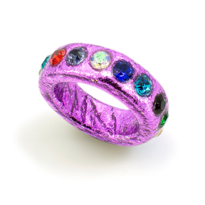 Lilac Thin Infinity Ring - Size 6.75