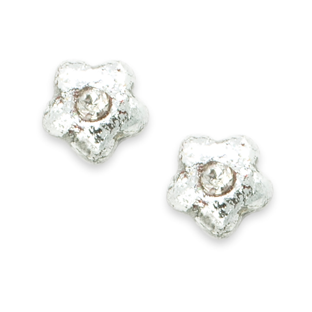 Silver Tiny Flower Studs